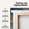 Zonsondergang - Strand - Zee - Wolken - Oranje canvas 2cm klein -zzzsfeer2_topdoek
