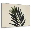 Palmblad - Donkere bladen - Subtiel Textielframe zwart klein -3d