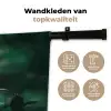 Roos - Bladeren - Dieprood Wandkleed katoen klein -sfeer2