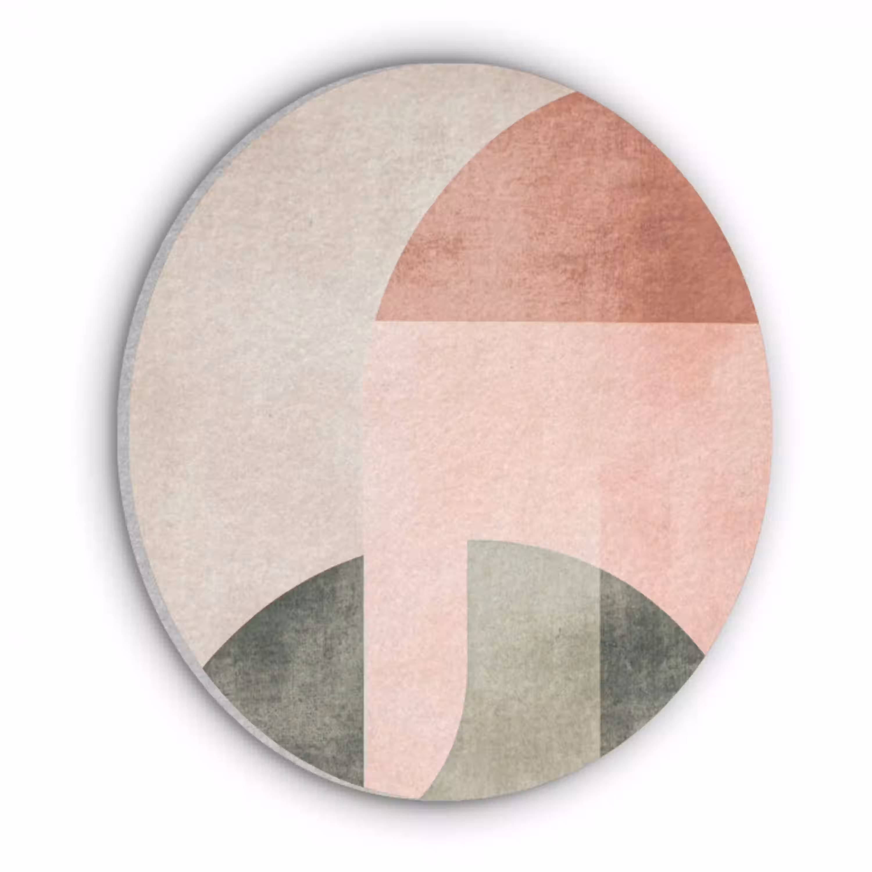 Cirkel - Abstract - Roze Akoestische PET Vilt - Rond klein -3d