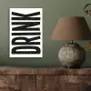 Drink - Zwart - Wit - Decoratie aluminium wit klein -sfeer2