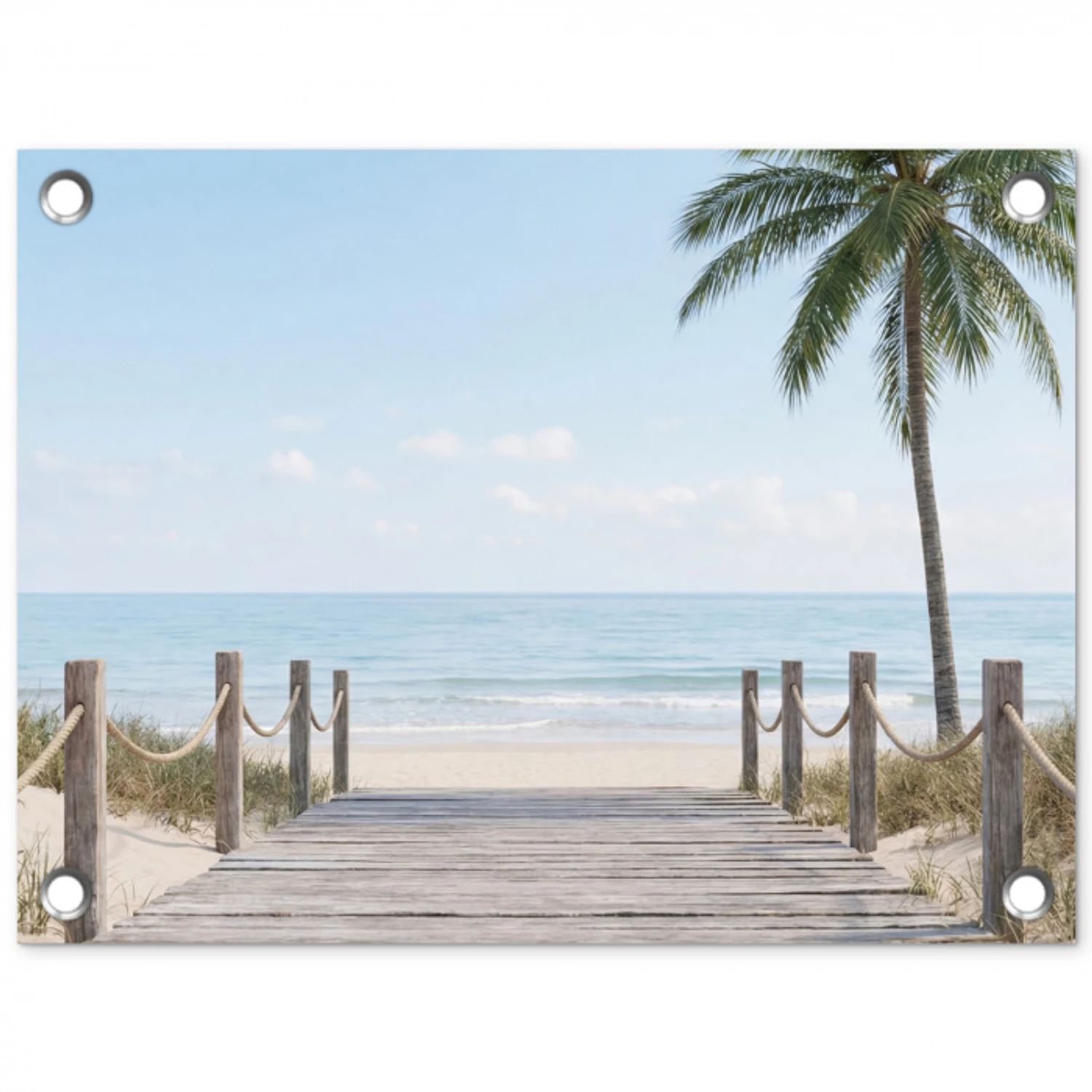 Palmbomen - Pad - Horizon tuinposter los doek klein -3d