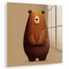 Beer - Minimalistisch - Bruin plexiglas 5mm klein -zzzproduct_nieuw