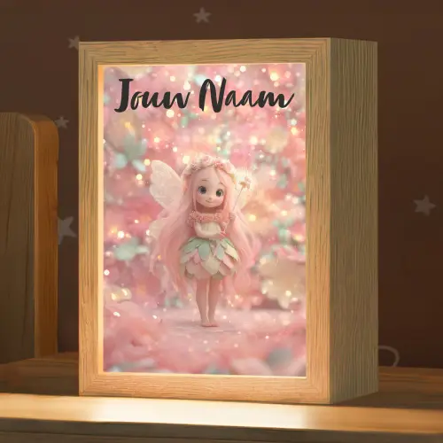Fee - Bloemen - Roze Light Box met kabel (Kinderlampje) klein -zzz_3d_website