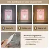 Eenhoorn - Bloemen - Roze Light Box met kabel (Kinderlampje) klein -USP_lichtkleurNL
