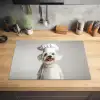 Hond - Wit - Kok Inductie beschermer vinyl 3mm klein -sfeer5