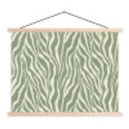 Zebra - Motief - Groen textielposter latten blank klein 122 -3d