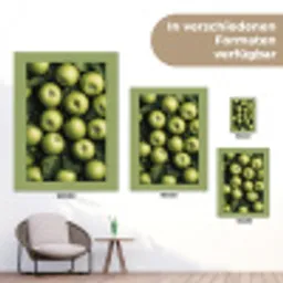 Appels - Groen - bladeren tuinposter los doek klein -Xsfeer9_DE