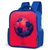 Voetbal - Verf - Blauw - Rood Kinderrugzak - Blauw middel -schuin
