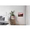 Bloemen - Bergen - Landschap - Nacht - Lucht - Roze textielposter latten blank klein -woonkamer
