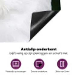 Sneeuwuil - Portret - Geel Inductie beschermer vinyl 3mm klein -zzzzzzz-cc-onderkant