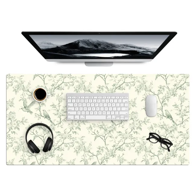 Desk Mat - Classic - Birds - Green