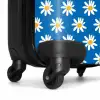 Vintage bloemenpatroon - Blauw NBS - Handbagage koffer - Kinderen Unisex middel -wiel