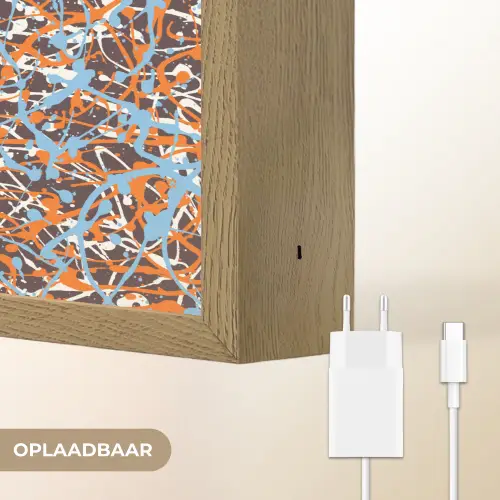 Blauw - Waterverf - Chaos Light Box met batterij (Wandlamp) middel 907 -USP_websiteoplaadbaarNL