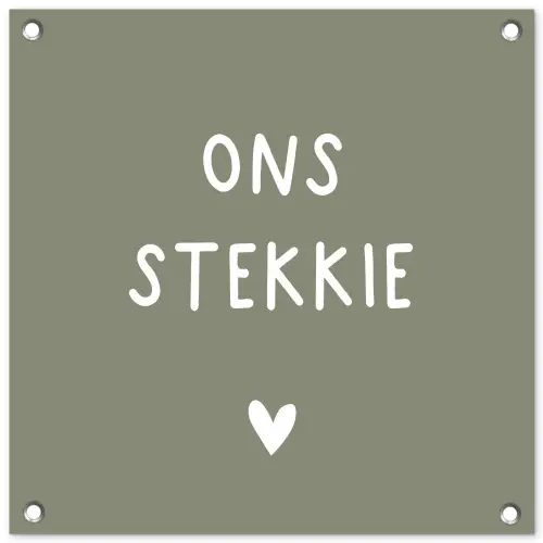 onsstekkie-groen tuinposter los doek klein -3d