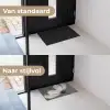 Bloem - Minimalistisch - Zwart - Wit Deurmat klein -voor-na_NL