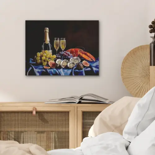 Champagne - Luxe - Oesters PET vilt klein -sfeer3