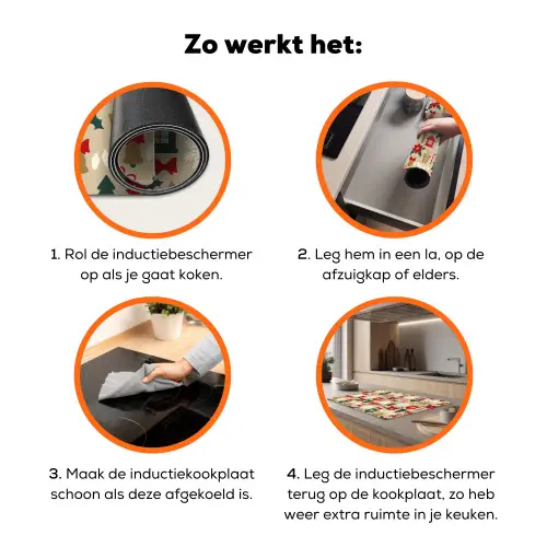 Illustratie - Kerst - Beige Inductie beschermer vinyl 3mm klein 276 -zzzzzzz-td-werking