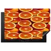 Sinaasappels - Oranje - Gesneden Inductie beschermer vinyl 3mm klein 276 -3d