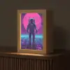 Astronaut - Maan - Roze - Sterrennevels Light Box met kabel (Tafellamp) klein -z3d_website