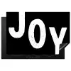 Kerstmis - Quotes - Joy - Zwart - Feest Inductie beschermer vinyl 3mm klein -3d