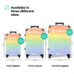 Pastel regenboog NBS - Handbagage koffer - Kinderen Unisex middel zzzzzzVergelijking_3EN