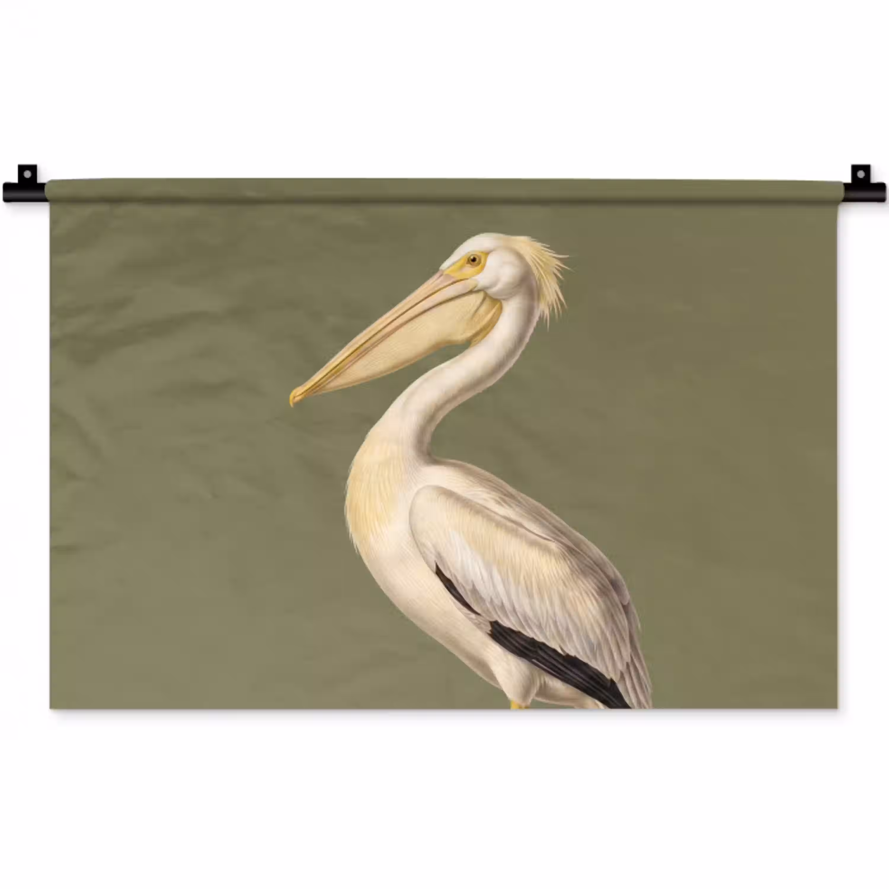 Pelikaan - Wit - Vogel - Klassiek - Natuur Wandkleed katoen klein -zz3d