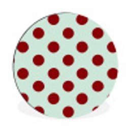 Polka - Dots - Rood Wandcirkel aluminium klein 190 -3d