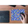 Abstract - Bloem - Blauw muismat rubber klein 262 -toetsenbord