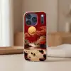 Volle maan - Landschap - Waterval Telefoonhoesje iPhone 17 Pro klein -sfeer2