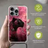 Luipaard - Bloemen - Roze Hoesje iPhone 16 Pro Max met koord klein -sfeer2_NL