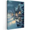 Kerstdorp - Kerst - Sneeuw - Winter canvas 2cm klein -z3d