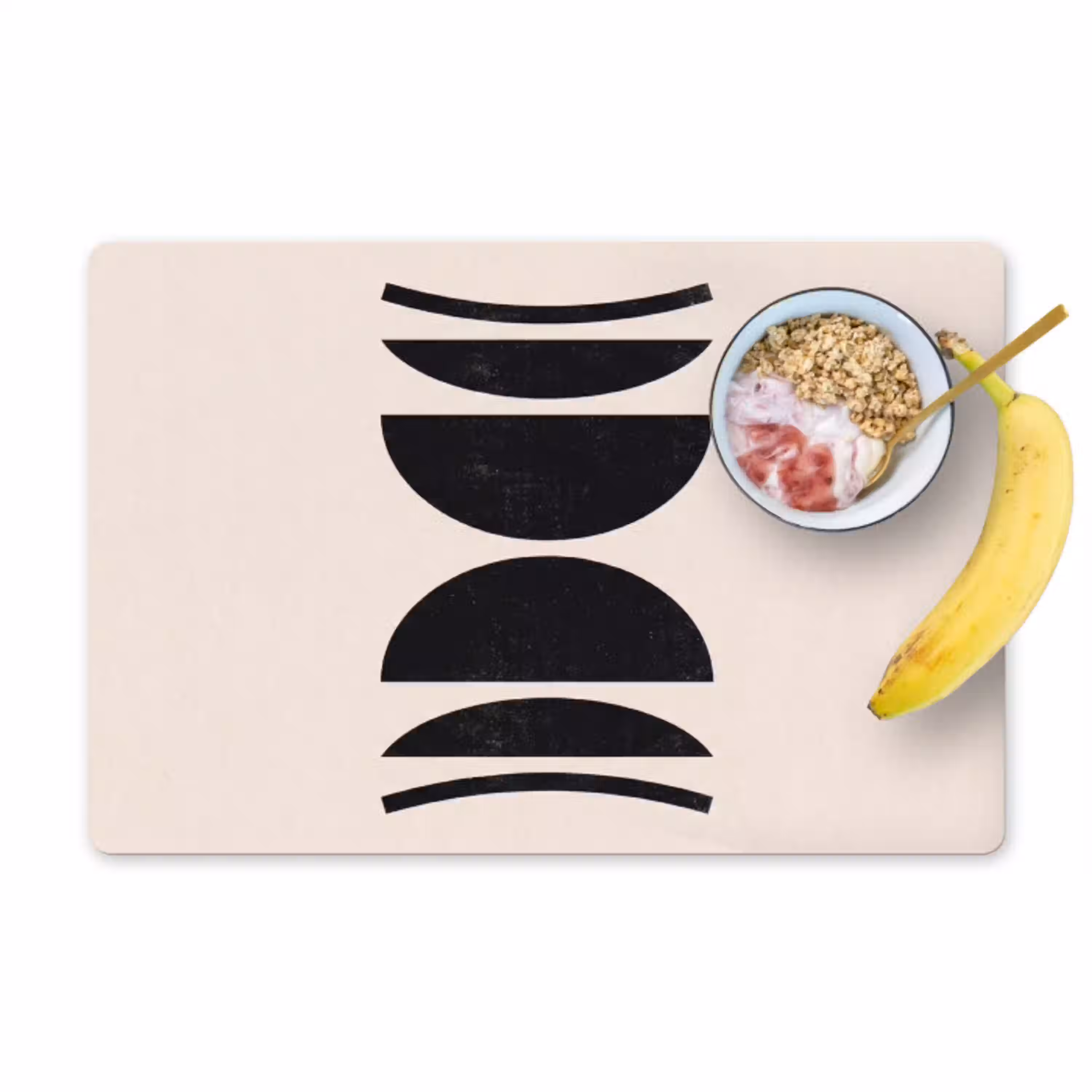 Abstract - Vormen - Zwart Placemat vinyl groot -zzzproduct_Kitchenyeah-website
