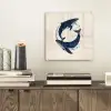 Walvissen - Spetters - Cirkel - Donkerblauw plexiglas 5mm klein -sfeer1