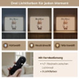Beer - Witte bloemen - Knus Light Box met batterij (Wandlamp kind) middel -USP_lichtkleurDE
