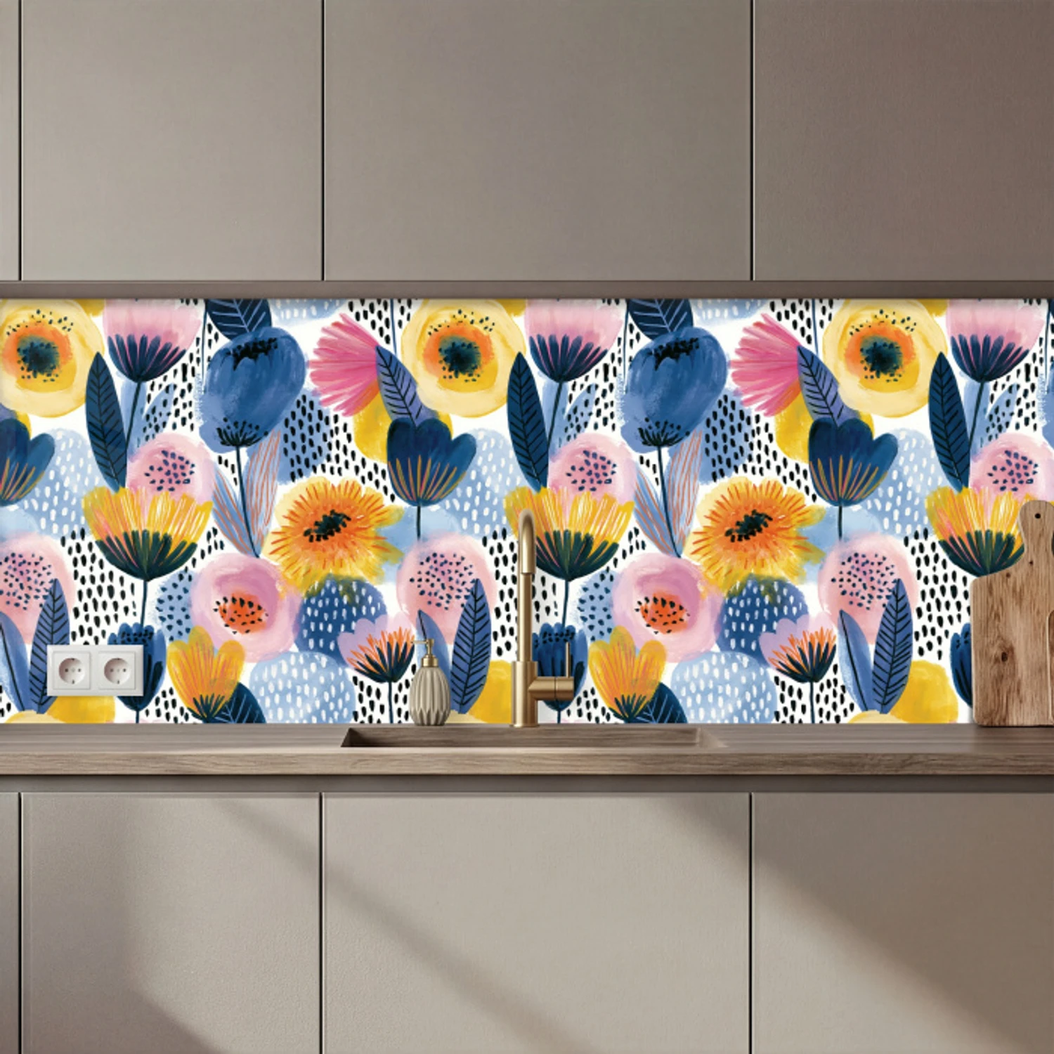 Creatief - Patroon - Kleurrijk keuken achterwand 2 middel 871 zz_3dshopping