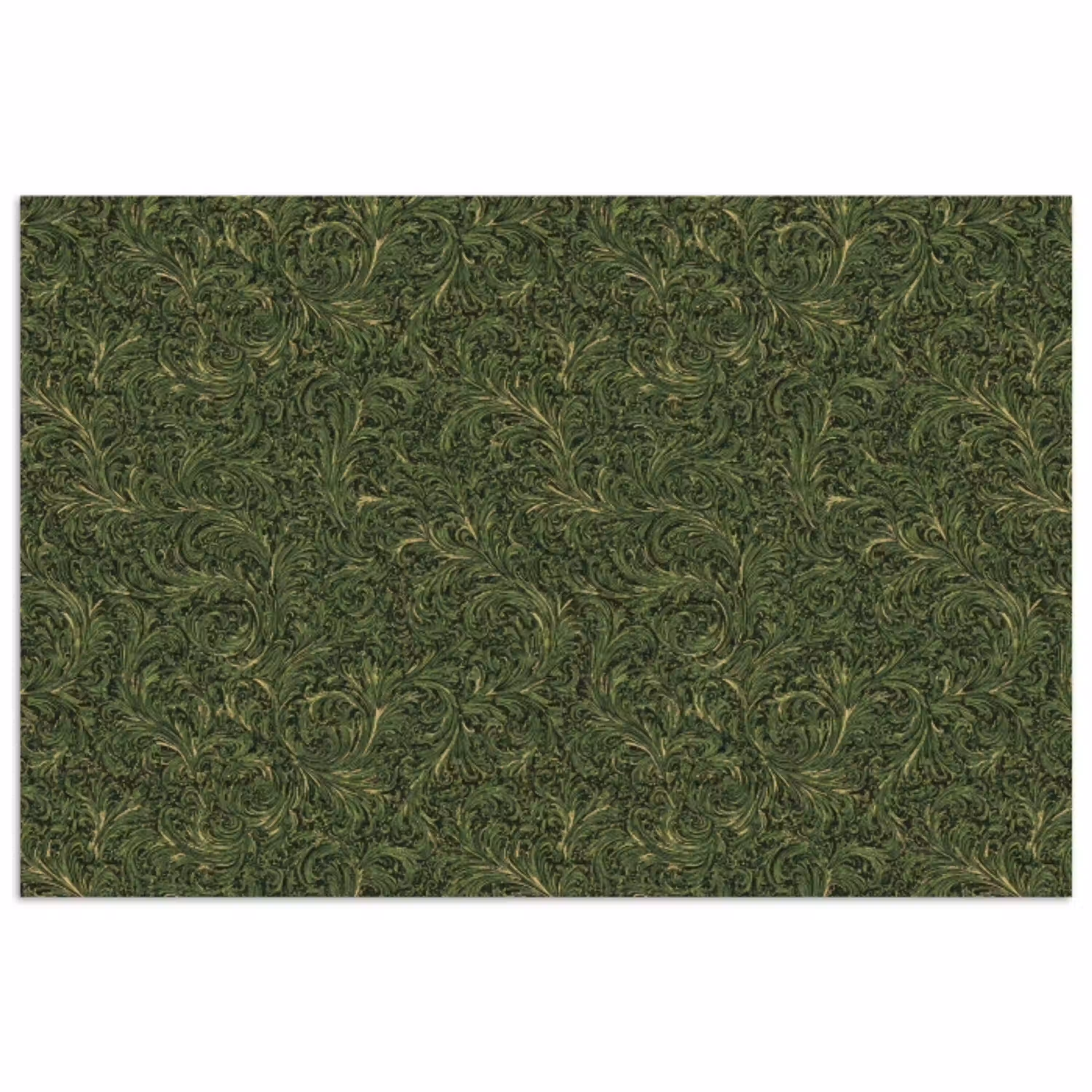 Donker - Groen - Krullend - Botanisch poster papier klein 62 -3d