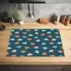 Zee - Dieren - Donkerblauw - Schelpen Inductie beschermer vinyl 3mm klein 276 -sfeer5