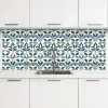 Flora - Modern - Blauw keuken achterwand 2 middel 871 -3d