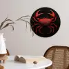 Krab - Rood - Vissen - Schaaldieren Wandcirkel plexiglas klein -sfeer4