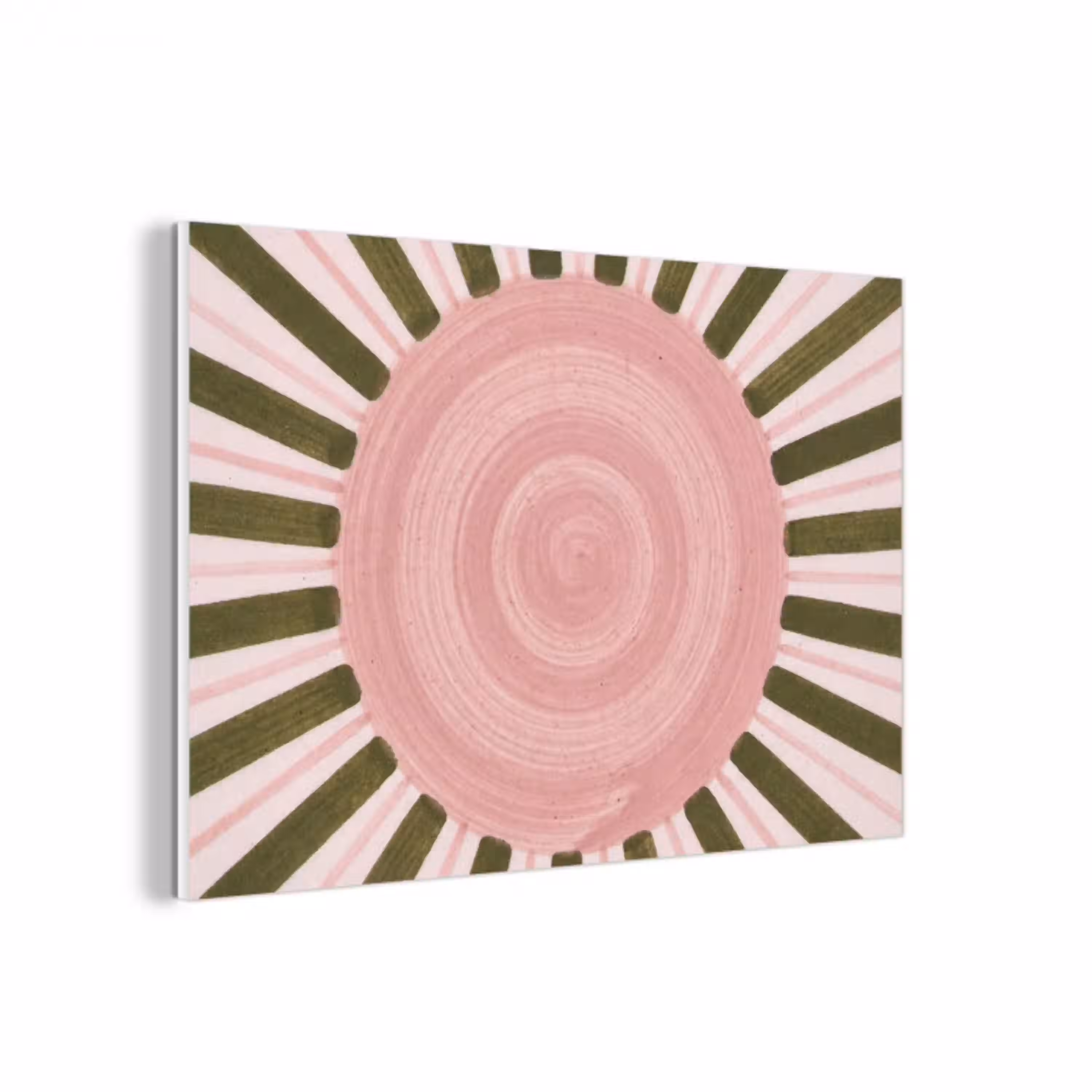 Patroon - Cirkel - Stralen - Abstract - Roze forex 5mm xxl -3d