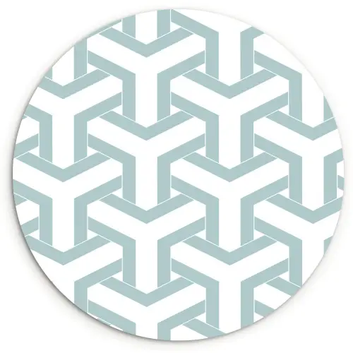 Design - Lijn - Patroon Wandcirkel kunststof plaat 5mm dik klein 188 -3d