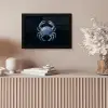 Krab - Delfts blauw - Dieren fotolijst zwart zonder passe partout klein -sfeer5