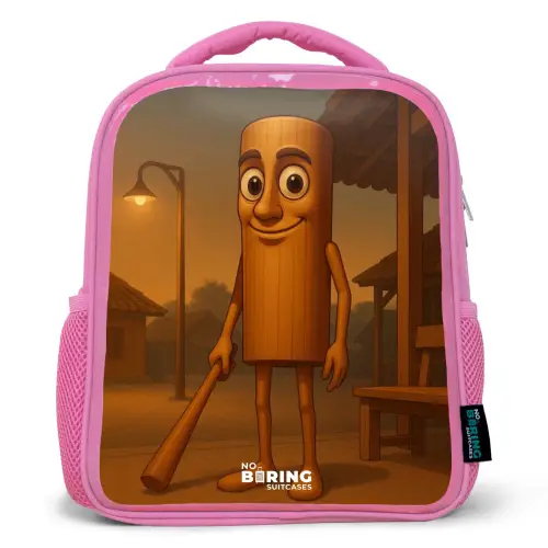 Tung Tung Tung Sahur Kinderrugzak - Roze middel -3d