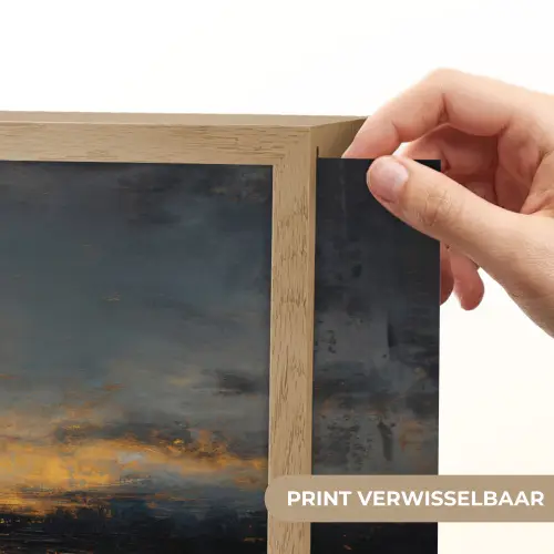 Gouden Reflectie op Water Light Box met batterij (Wandlamp) middel -USP_websiteprintNL
