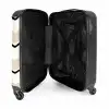 Golvende strepen in crème tinten NBS - Handbagage koffer - Kinderen Unisex middel -binnenkant