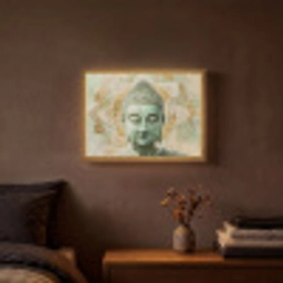 Buddha - Mandala - Modern - Spiritualiteit Light Box met batterij (Wandlamp) middel -sfeer4