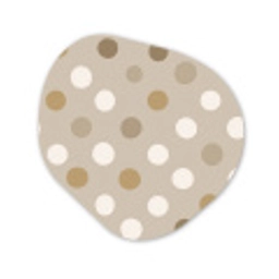 Polka - Dots - Beige Wandcirkel Organisch Forex 3mm klein 629 -3d