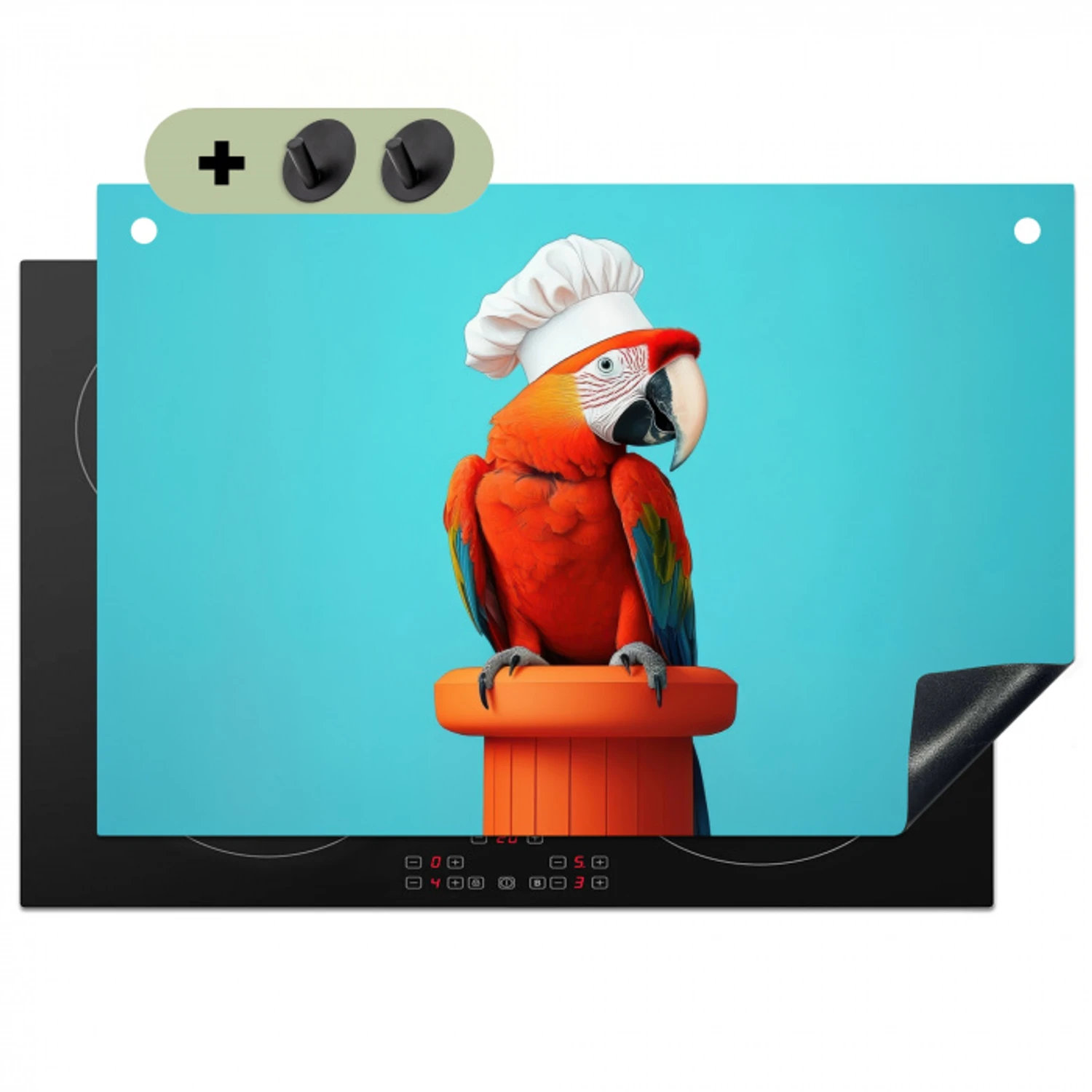 Ara - Koksmuts - Sokkel - Grappig Inductie beschemer met haakjes klein -3d