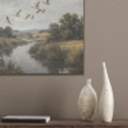 Eenden - Rivier - Landschap - Vlucht - Nostalgisch PET vilt klein -sfeer6_closeup